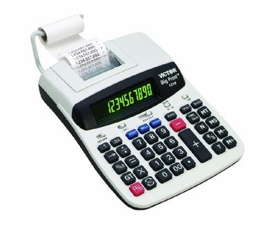 Victor VCT1310 Printing Calculator 10/12 Digits Dot Matrix White