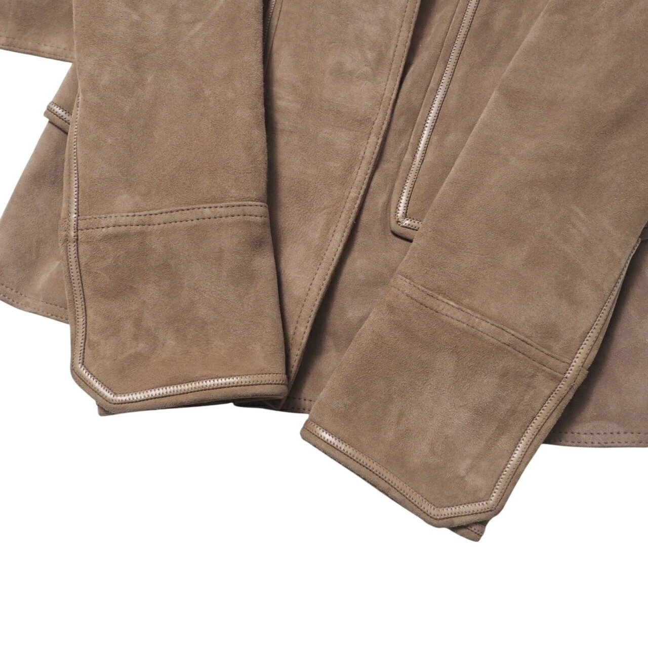 Giacca Gucci taglia 38 vera pelle di montone scamosciata con cintura realizzata