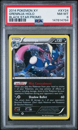 Greninja XY24 Black Star Blister Promo PSA 8