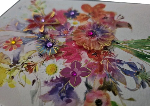 Papyrus Blank Card Flowers 💐 Multi-purpose Birthday, Get Well, Friendship Etc. - Picture 3 of 4