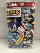 Sonic The Hedgehog, Boys Size 4 Briefs, Graphic Designs, NWT