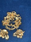 Eisenberg  Ice brooch with matching clip on earrings — photo 3