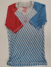 Donkey Label Racing White/Pink/Blue Cycling Mesh Base Layer Short Sleeve MSRP$50