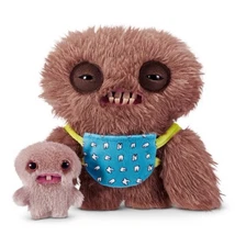 Fuggler Squidge Long Pile 9.4” Double Trouble Mini Rascals Brown Zuru New