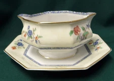 Haviland China Gravy Boat With Attached Underplate  - Paradise Pattern