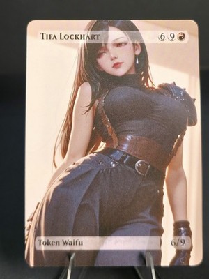 Tifa Lockhart Waifu the Gathering, Custom Anime Waifu Final Fantasy Trading Card