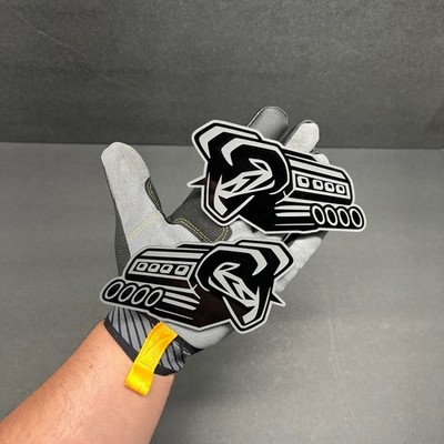 Angry Engine Goat Engraved Car Fender For RAM Car Truck Emblem Badge Custom, 2PC