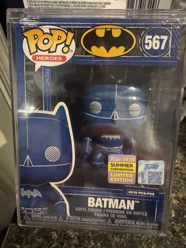 2025 SDCC Funko Pop Batman Blueprint Deco with Pop Protector Limited 2010 PCS
