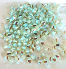 Swarovski 5328 6mm bicone beads Chrysolite Opal AB2X 12pcs 