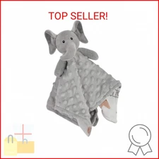 BORITAR Elephant Baby Security Blanket Soft Minky Dot Fabric Lovey Blanket with 