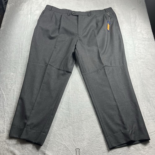 Ralph Lauren Dress Pants BLACK LABEL Stretch Gray Flat Front Men's 48X30 NWT