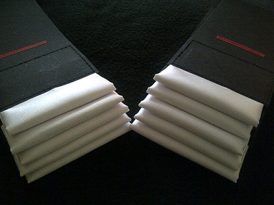 ONE Pre Folded Pocket Square The /"BANDED/" by cbelegance
