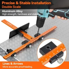 JORGENSEN Cabinet Hardware Jig Tool Aluminum Alloy & Double Scale for Installing