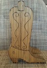 Western Cowboy Boot Wood Napkin Holder Handmade wood Burned