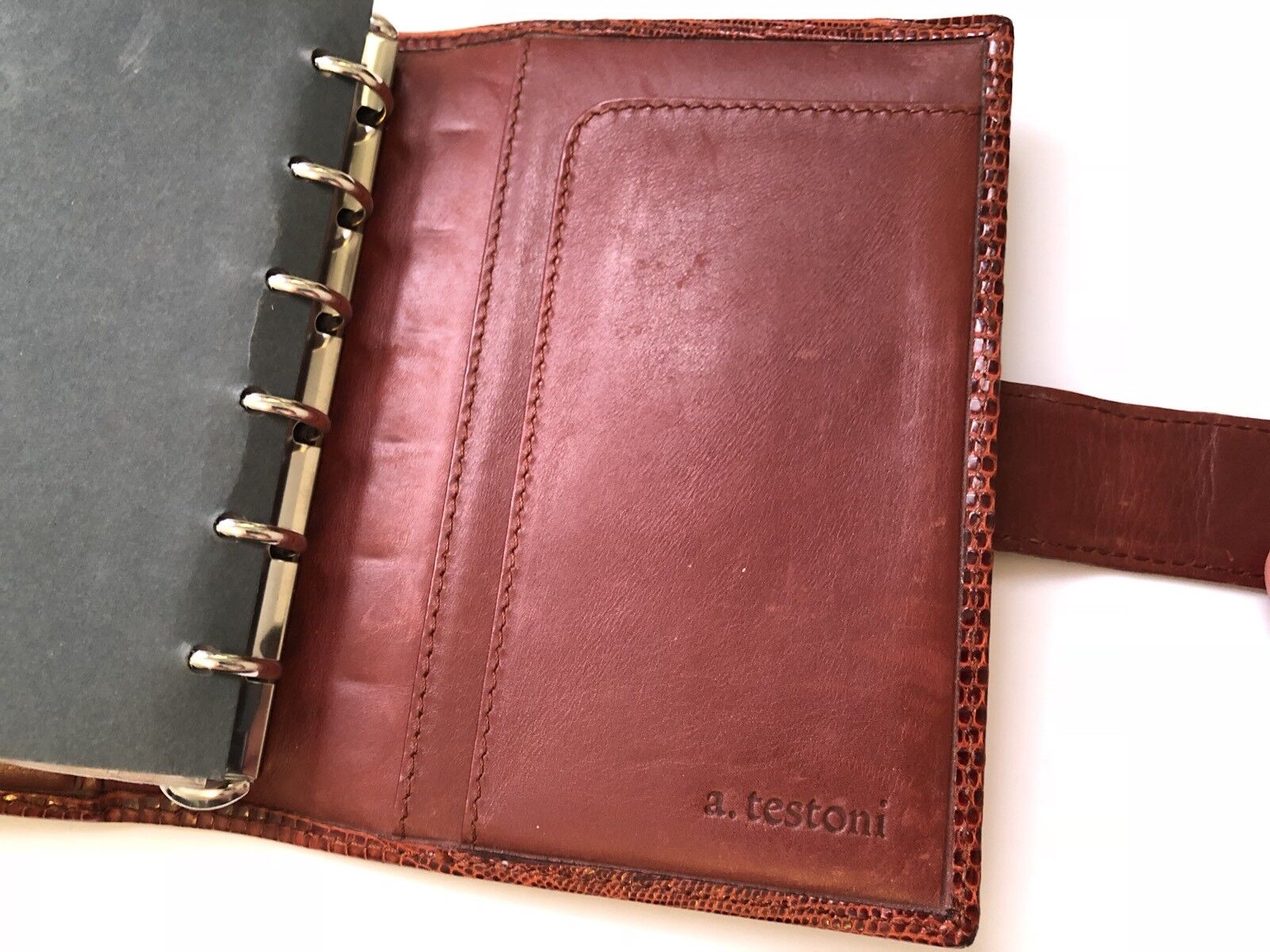 • a.testoni brown genuine lizard notebook brown 11da3d • a.testoni brown genuine lizard notebook brown 11da3d