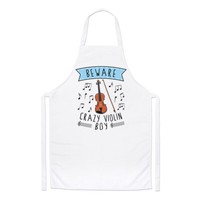 Beware VerrüCkte Violine Jungen Koch SchüRze Musik Scherz Sohn Geiger Lustig