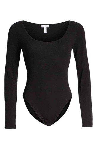 LEITH SLIM BODYSUIT BLACK GREAT FOR LAYERING NEW SIZE XS - Picture 5 of 5