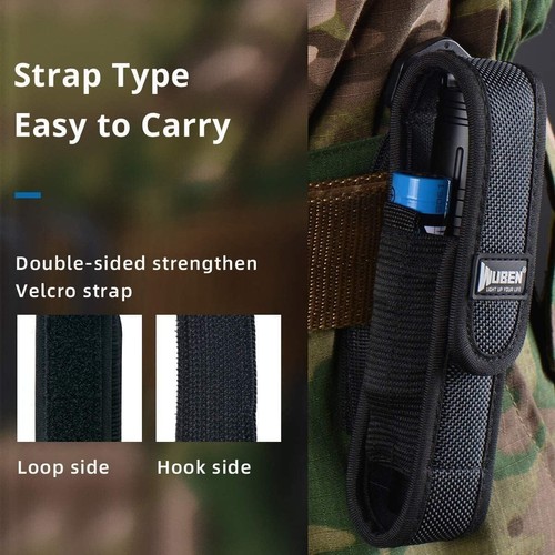 Flashlight Holster LED Tactical Flash Light Nylon Pouch Holder Belt Adjustabl... - Picture 4 of 7