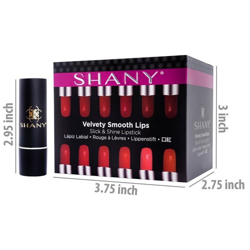 SHANY Slick & Shine Lipstick Set - 12 color Long Lasting & Moisturizing - Picture 4 of 9