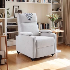 FlexiSpot Kids Pushback Recliner Chair with Cup Holder and Footrest