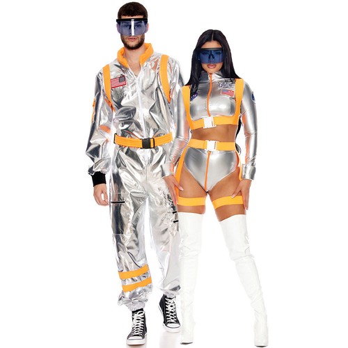 One-piece Male Spacesuit Jumpsuits Halloween Tights Bodysuit Cosplay Costumes