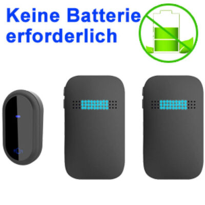 Funkklingel Türklingel Funk Set 300m Reichweite IP68 Aussen Wasserdicht Klingel