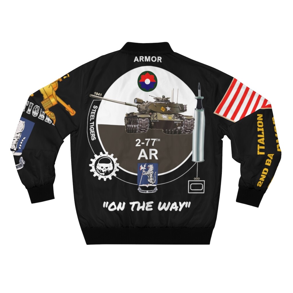 Men's AOP Bomber Jacket - TF 277AR - 2nd Battalion, 77th