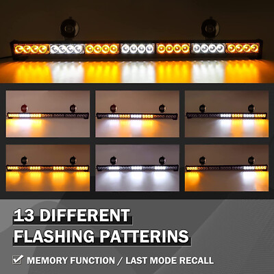 BooYu 2 In 1 LED Eergency Strobe Light Bar W/Digital - Foto 7