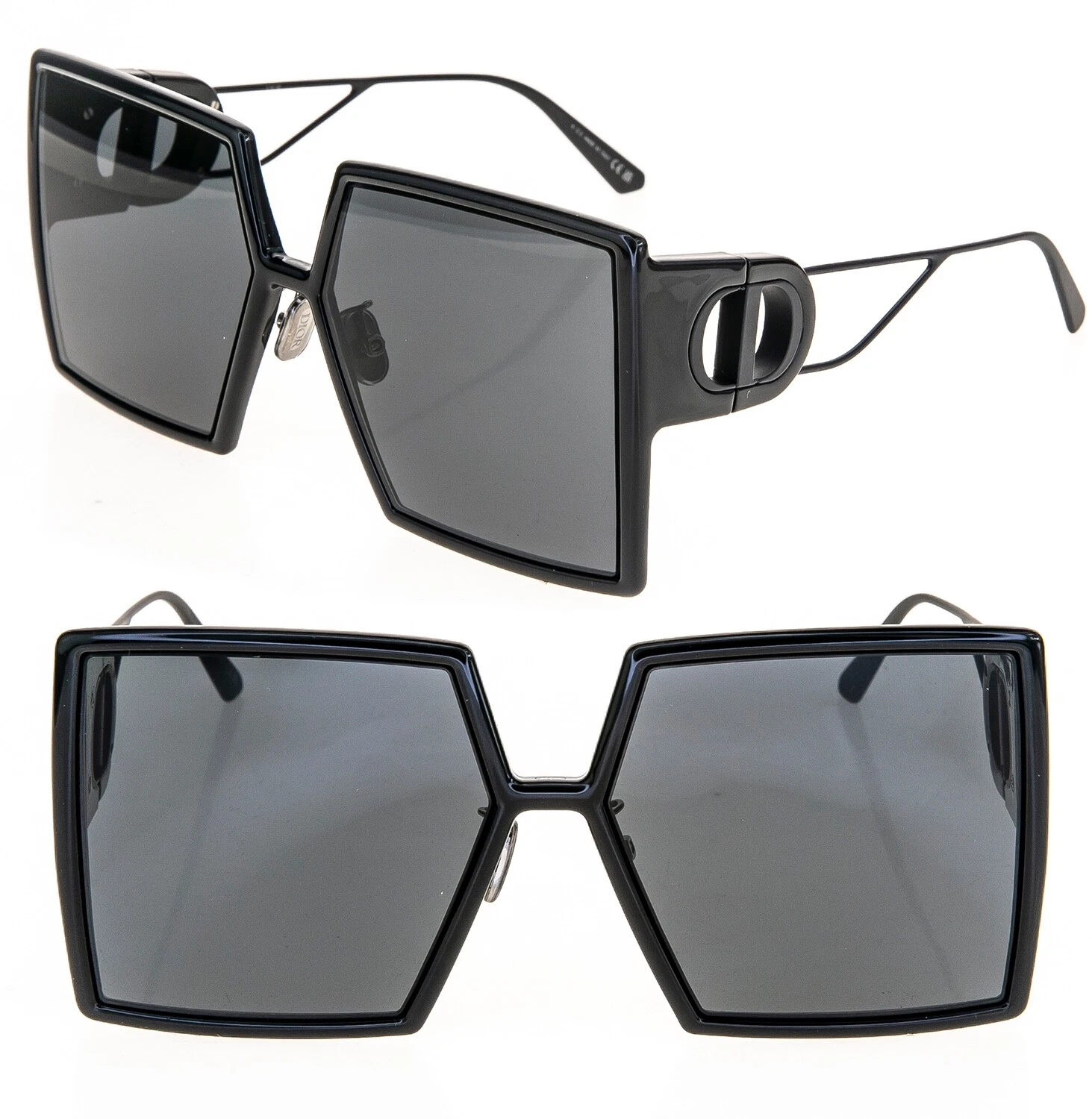 Lunettes de soleil surdimensionnées Christian Dior Montaigne noir mat 30 Montaigne SU CD40030U