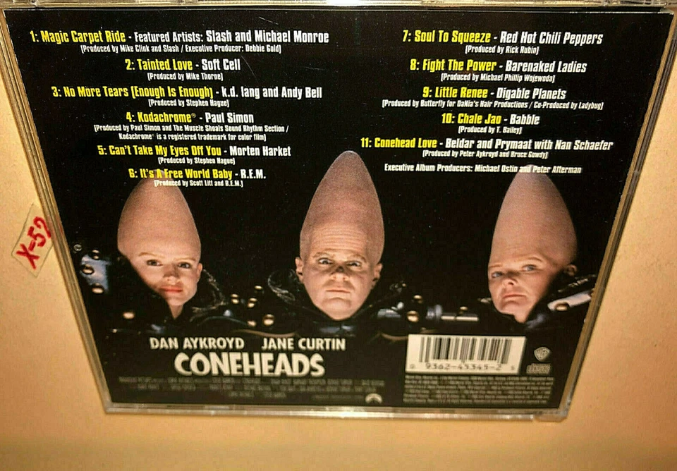 The Coneheads CD soundtrack Red Hot Chili Peppers Slash Soft Cell REM Paul Simon Foto 4 de 4