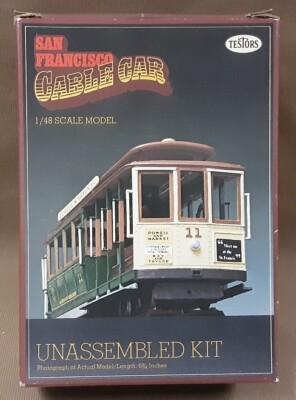 Testors 1/48 Scale San Francisco Cable Car Model Kit #517