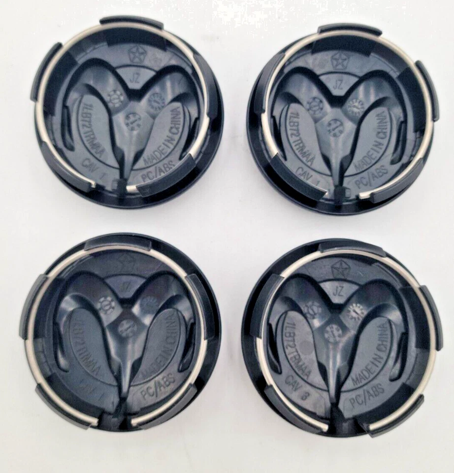 OEM 2014-2023 Dodge RAM 1500 Matte Black Center Cap SET- 1LB72TRMAA / 1LB72RXFAA Foto 2 de 4