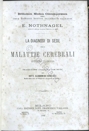 Nothnagel - La diagnosi di sede nelle malattie cerebrali (studio clinico) - 1882 - 第 2/4 張圖片