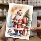 Christmas Greeting Cards w/ Envelope - Set of 6 -5x7 Cards & Envelopes #016