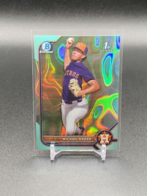 2022 Bowman Draft Michael Knorr 1st Aqua Lava Refractor /199 | Houston Astros