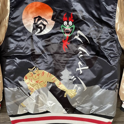 Headgear Samurai Jack Satin Bomber Jacket Men’s Small Lined Pockets Rap Hip-Hop - Picture 7 of 13