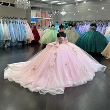 Pink Princess Quinceanera Dresses Ball Gown Sweetheart Birthday Party Sweet 16