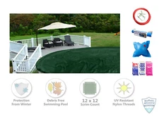 Buffalo Blizzard Ripstopper Oval Swimming Pool Winter Pool Cover Package