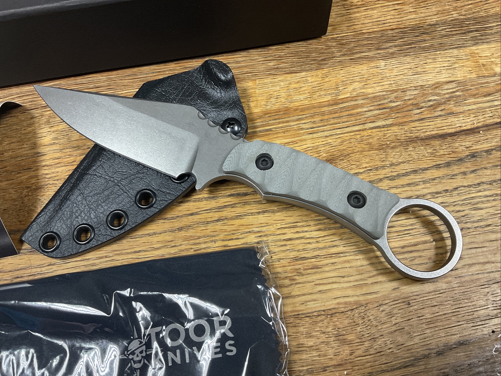 Toor Knives Vandal Stealth Natural Finished Blade CPM3V Steel eBay