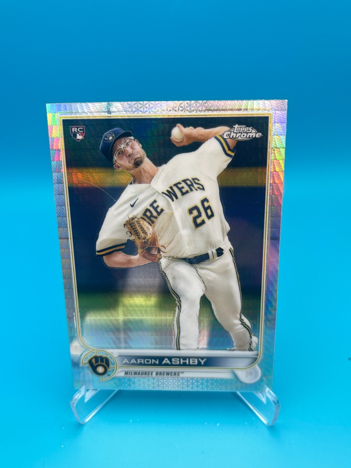 2022 Topps Chrome - X-Fractor #80 Aaron Ashby (RC)