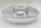Orrefors Discus Votive Candle Holder Signed Textured Lars Hellsten Clear Heavy — photo 7