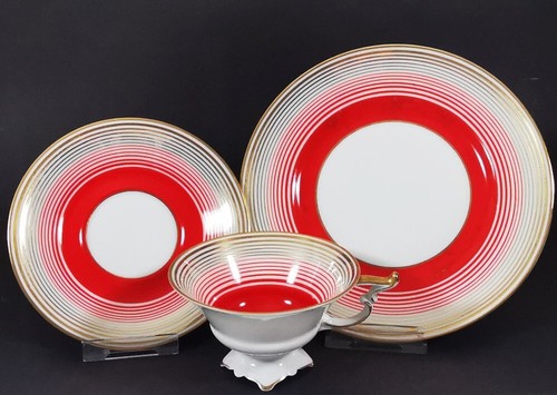 Tuppack Tiefenfurt Sammeltasse Sammelgedeck Gold Orange, Art Deco 1922 - 1935. - Bild 8 von 11