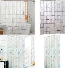 Shower Curtains Modern Designs Printed with 12 Ring Hooks 180x200cm UK