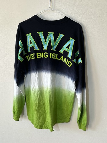 Spirit Jersey Big Island Hawaii Sz XS Oversized Shirt Green Black White EUC