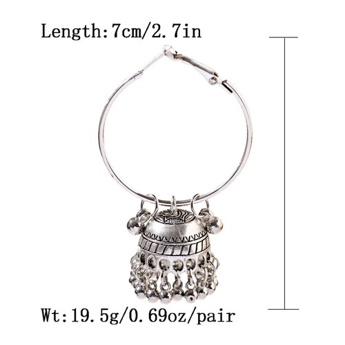 Metal Tassel Jhumka Indian Ethnic Bollywood Boho Dangle Earrings Fashion Jewelry - Picture 174 of 303