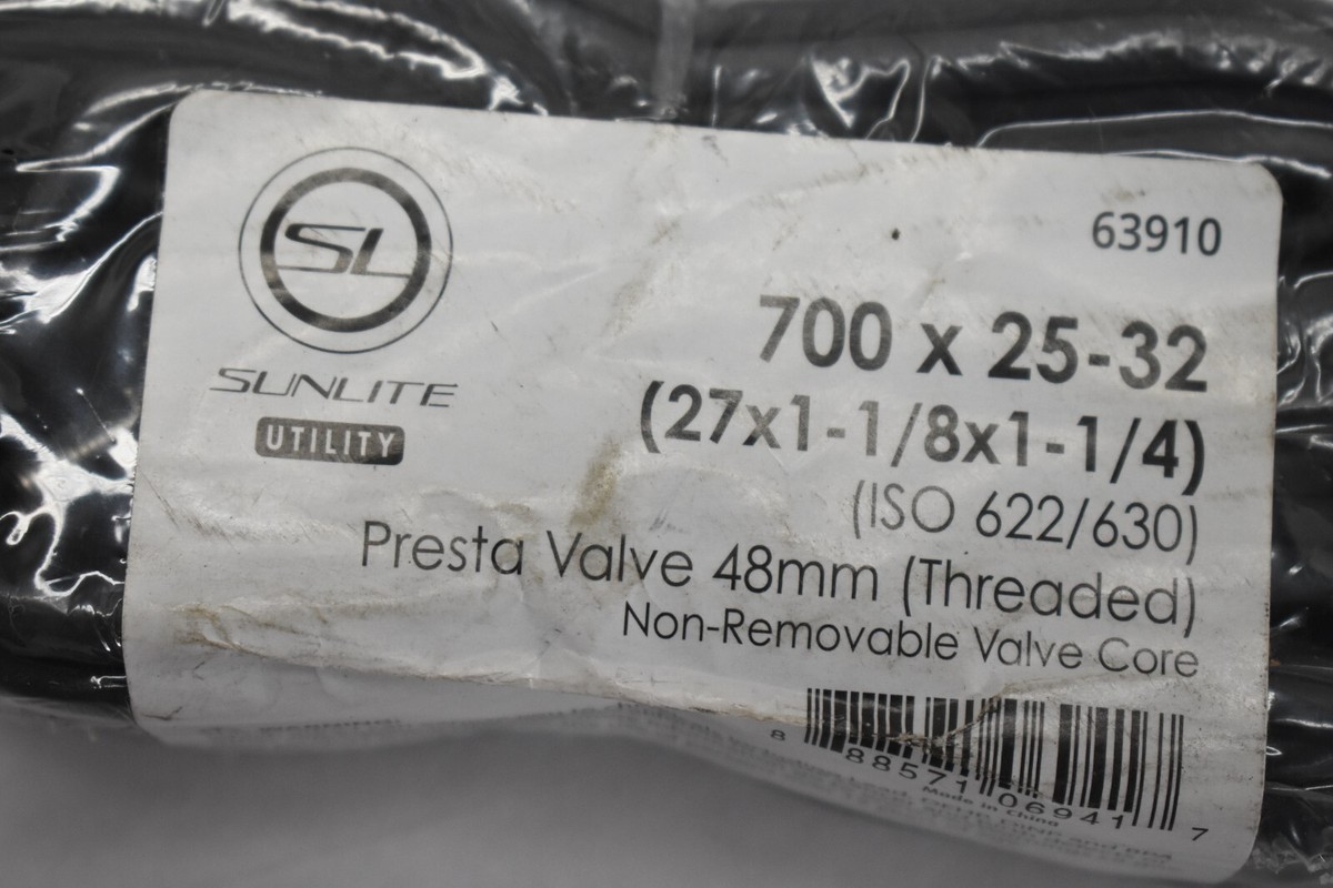 Camera D'Aria Sunlite 700x25-32 48mm – Valvola Presta Liscia Per Bici Da Corsa E Ibrida - 2