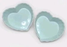 Heart Shaped Baking Dishes Martha Stewart Micro/Oven/DW/Mint Green Scalloped