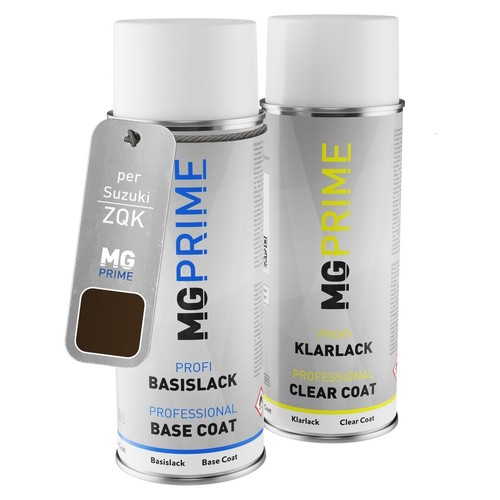 MG PRIME Kit Vernice Spray Per Auto – Colore Suzuki ZZC Jungle Green, 400 Ml Di Vernice Di Base + Trasparente, Made In Germany