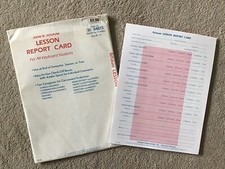 John W. Schaum Lesson Report Card Pad of 30 Sheets in Envelope NEW/UNUSED 1986