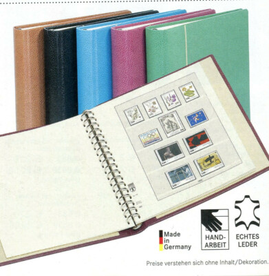 Lindner Ringbinder Elegant Leder Handarbeit Farbe Hellgrün (1102L-G)